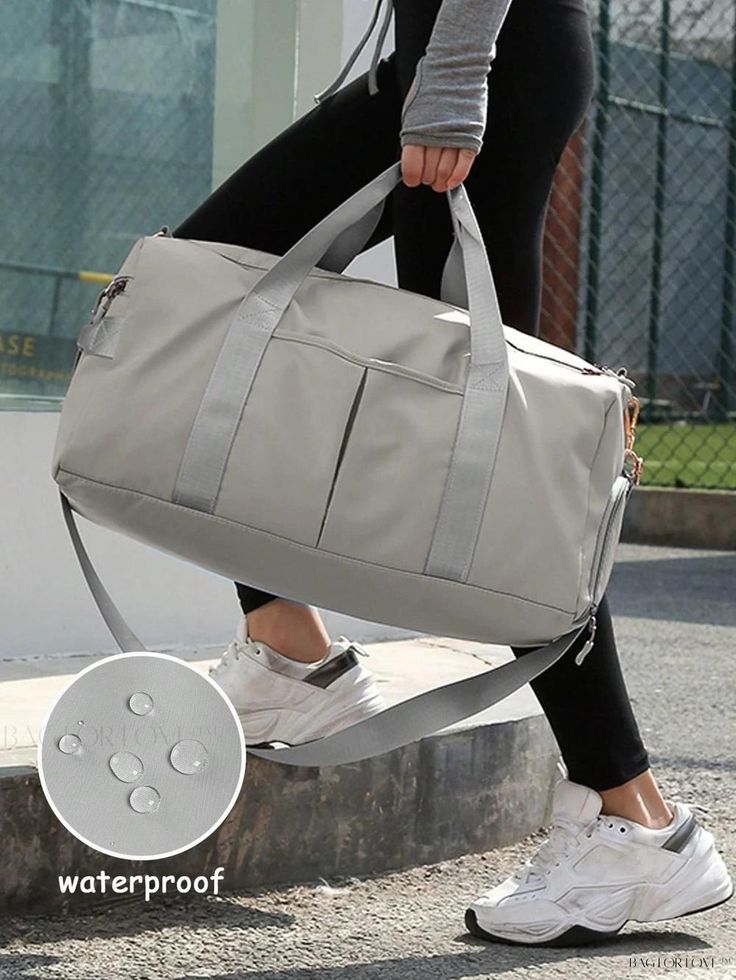 Women'S Multi-Purpose Sports Bag - Waterproof with Shoe Pocket for Yoga, Gym, and Travel